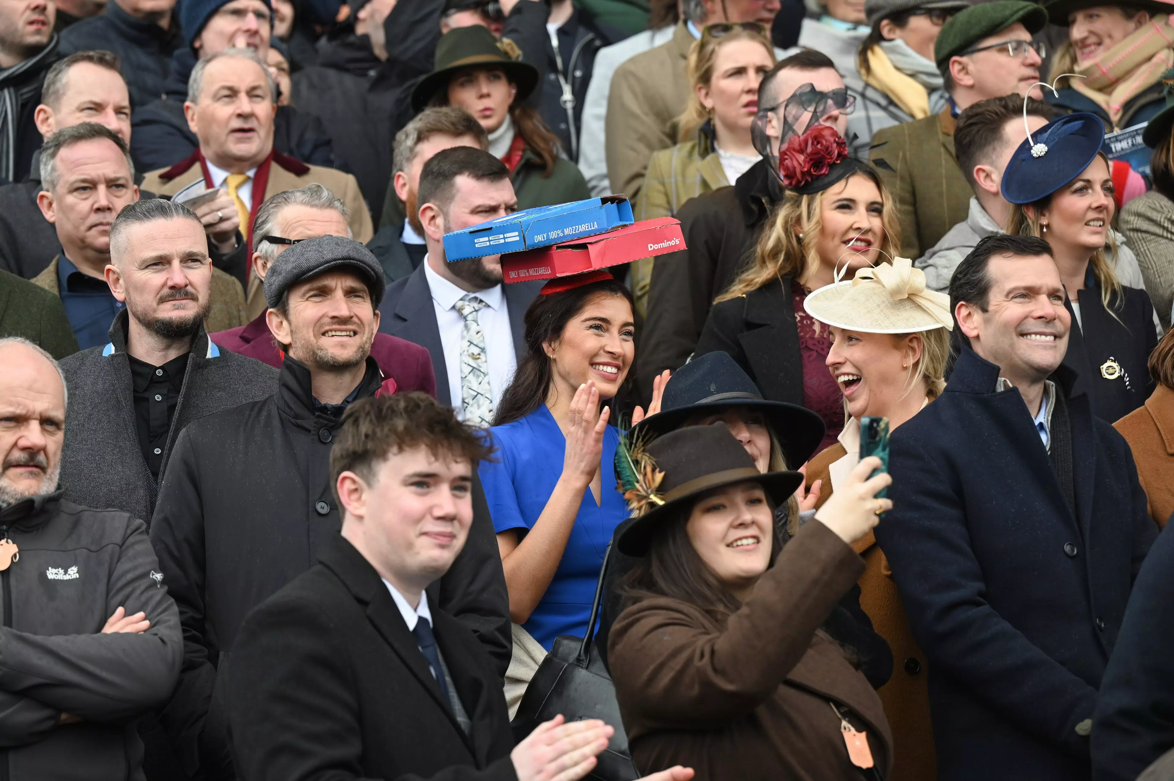 Domino's hat at the races