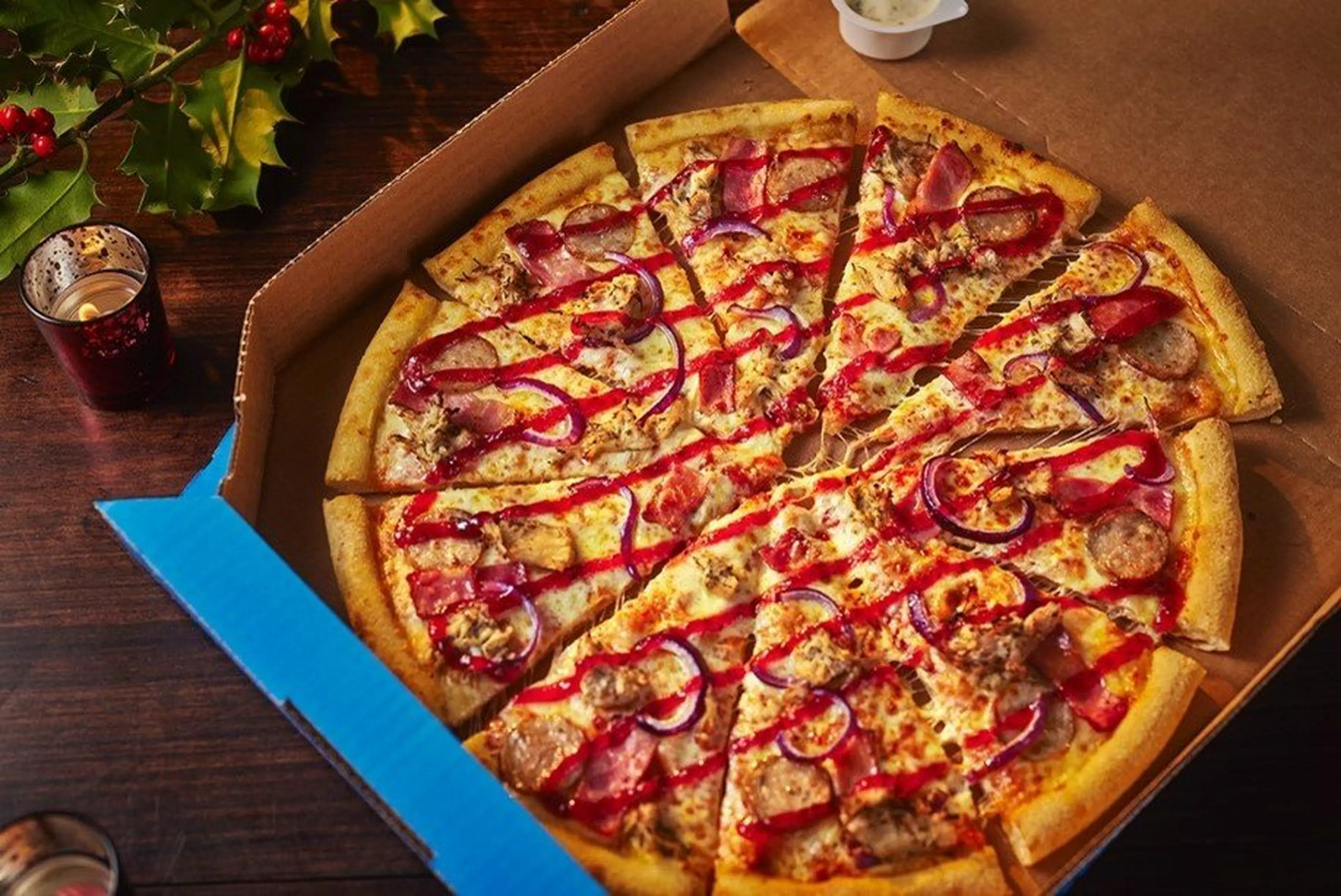 The festive one pizza