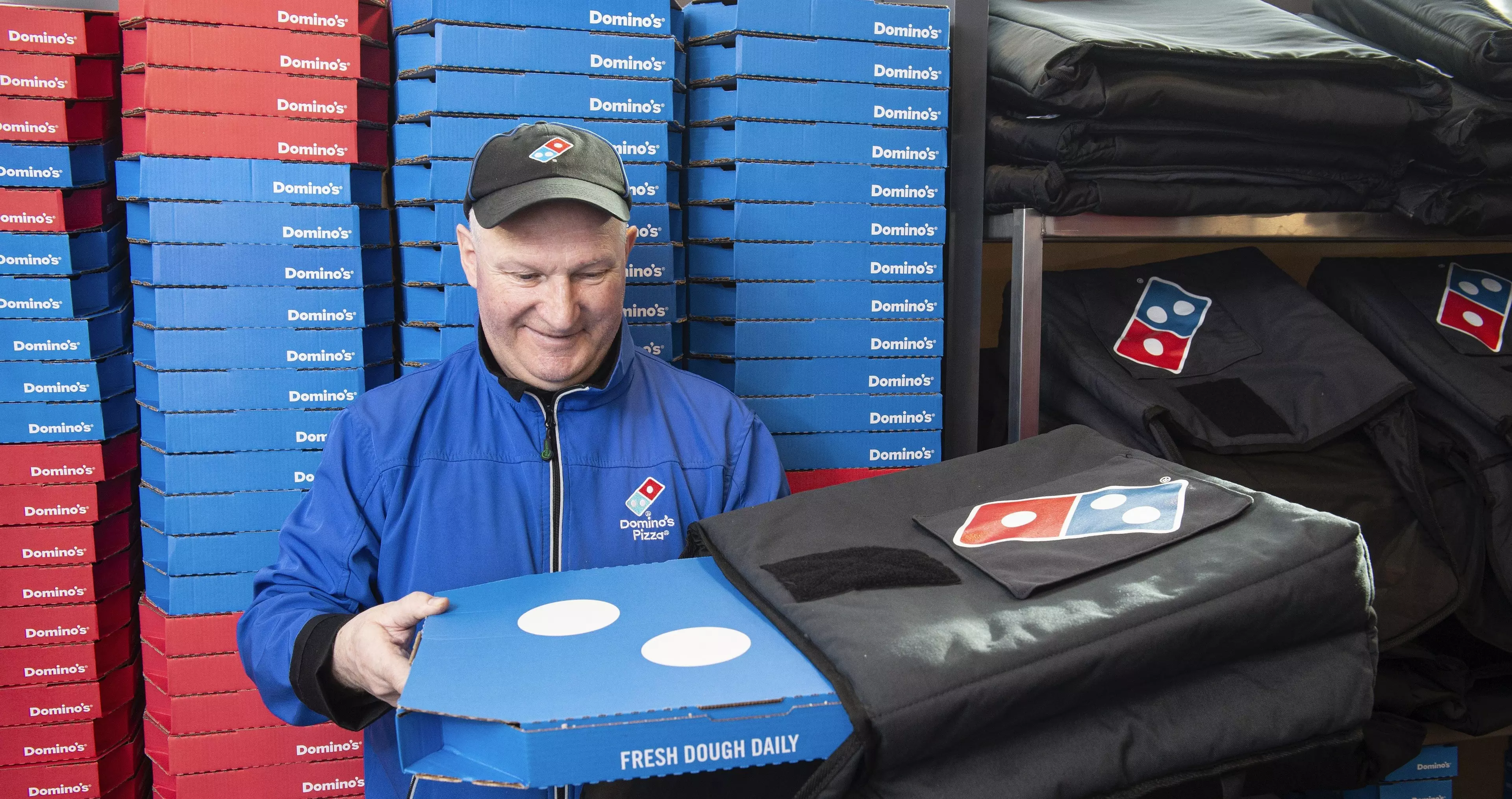 Domino's employees chanting