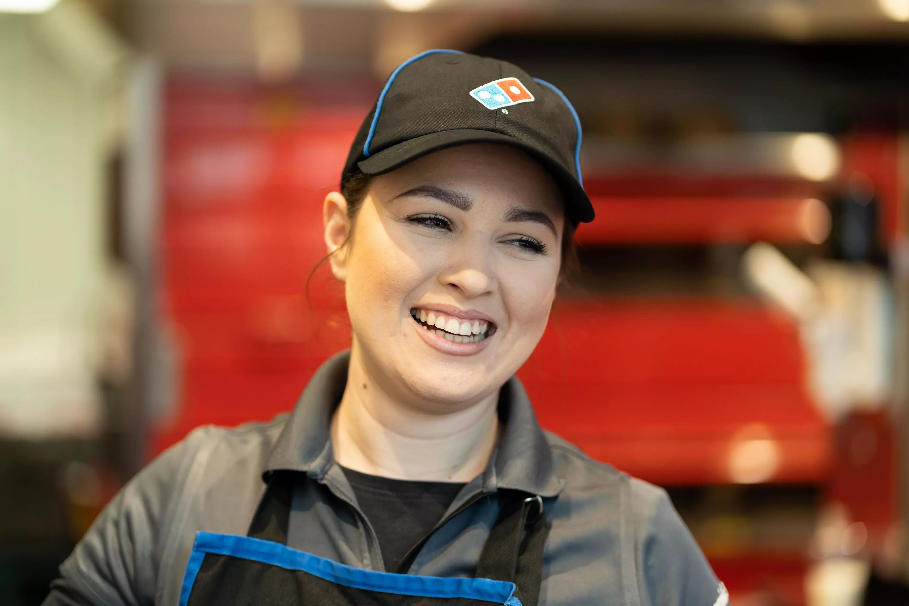 Domino's staff smiling